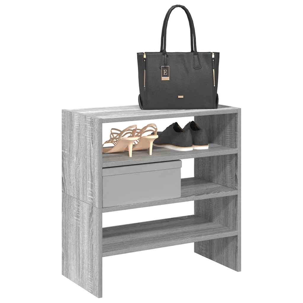 MARINER Small Shoe Racks 2 Pieces Stackable Grey Sonoma - Style and Chic