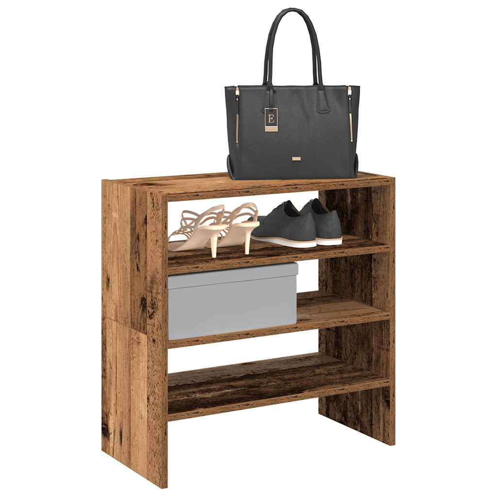 MARINER Small Shoe Racks 2 Pieces Stackable Old Wood - Charlotte Dunes