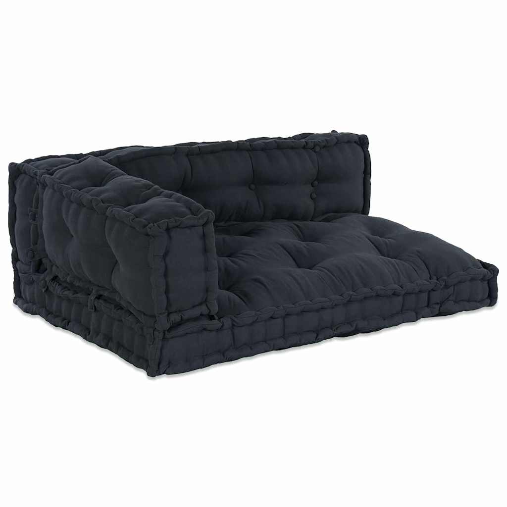 Pallet Sofa Cushion with Arm and Back Support - Anthracite Fabric - Merkel Designers
