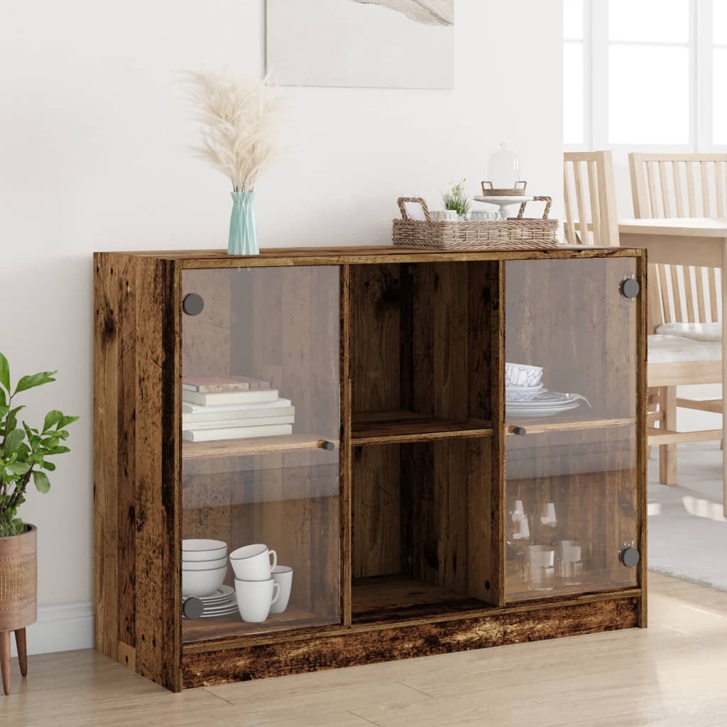 Sideboard Old Wood 102x37x75.5 cm Engineered Wood - Decor Base