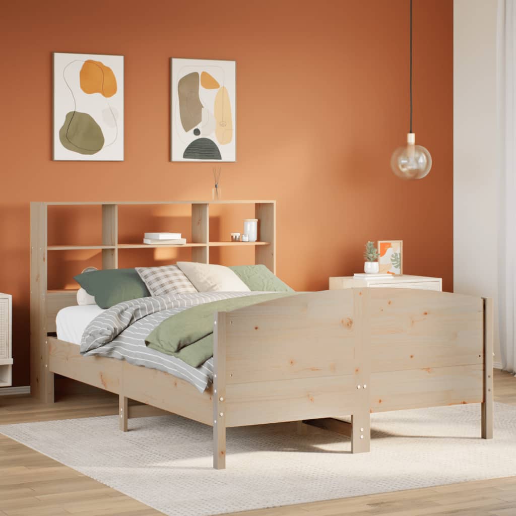 Bookcase Bed 160x200cm Solid Wood Pine - Tyrell & Tyrell