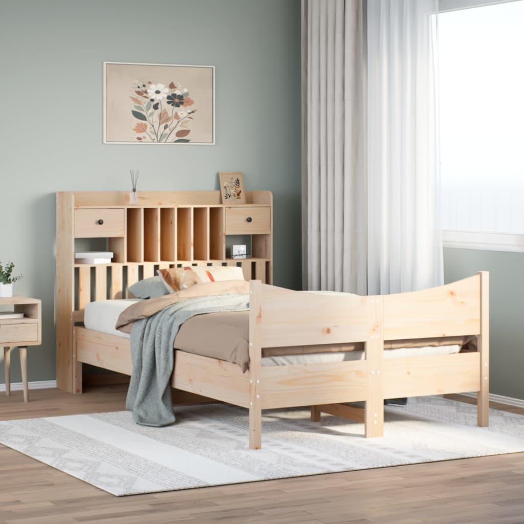 Bedframe 135x190cm Double Solid Wood Pine - Charlotte Dunes