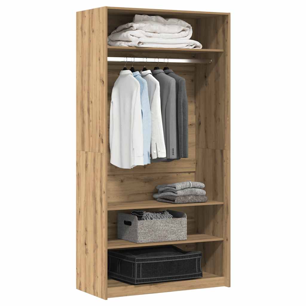 Wardrobe Artisan Oak 100x50x200 cm Engineered Wood - Discount Dealers