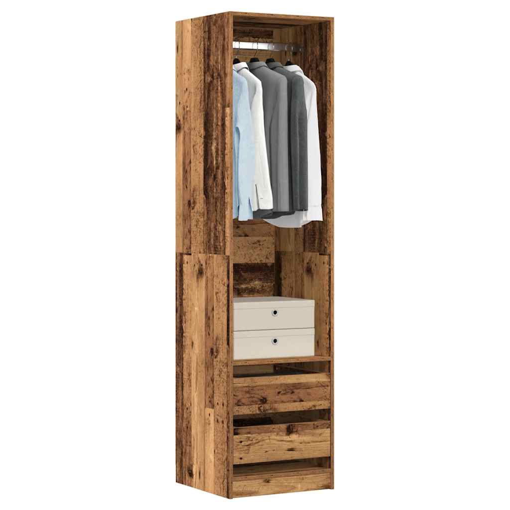 Wardrobe Old Wood 50x50x200 cm Engineered Wood - Unbeatable Bargains
