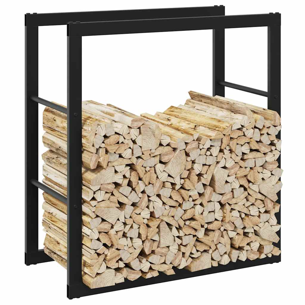 Firewood Rack Black 55x30x61 cm Steel - Merkel Designers
