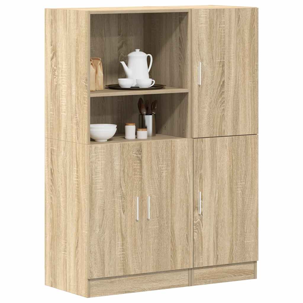 2 Piece Kitchen Cabinet Set Sonoma Oak Engineered Wood - Merkel Designers