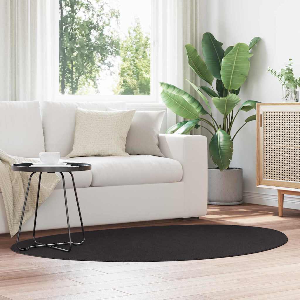 Rug Folding Black 120 x 170 cm Cotton - Casper Homes