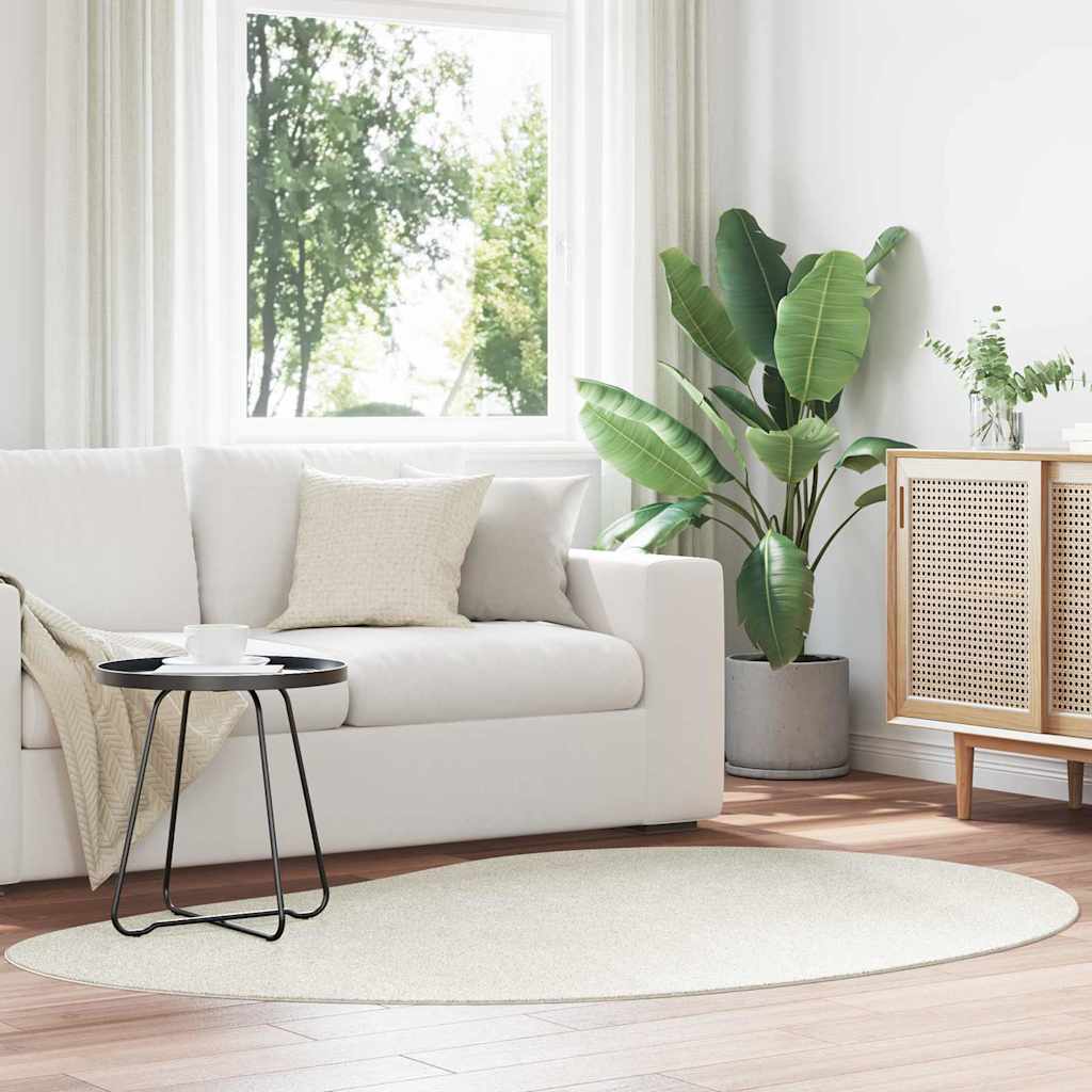 Area Rug Folding Cream 140 x 200 cm Polyester - All Things Good