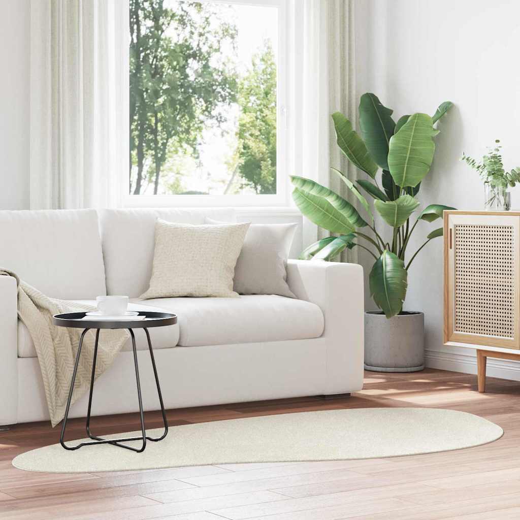 Rug Folding Cream 100 x 200 cm Polyester - Merkel Designers