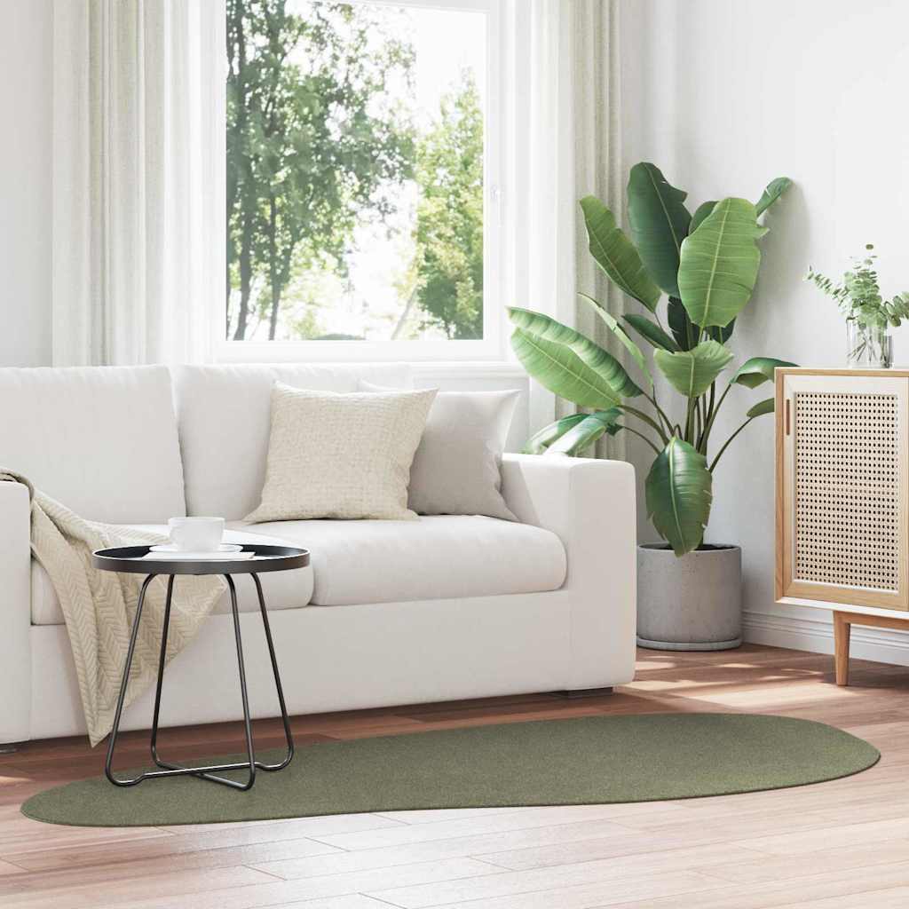 Rug Folding Forest green 100 x 200 cm Wool - Direct Imports