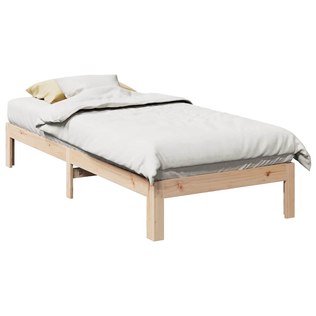 Bedframe 80x200cm Solid Wood Pine - Discount Dealers