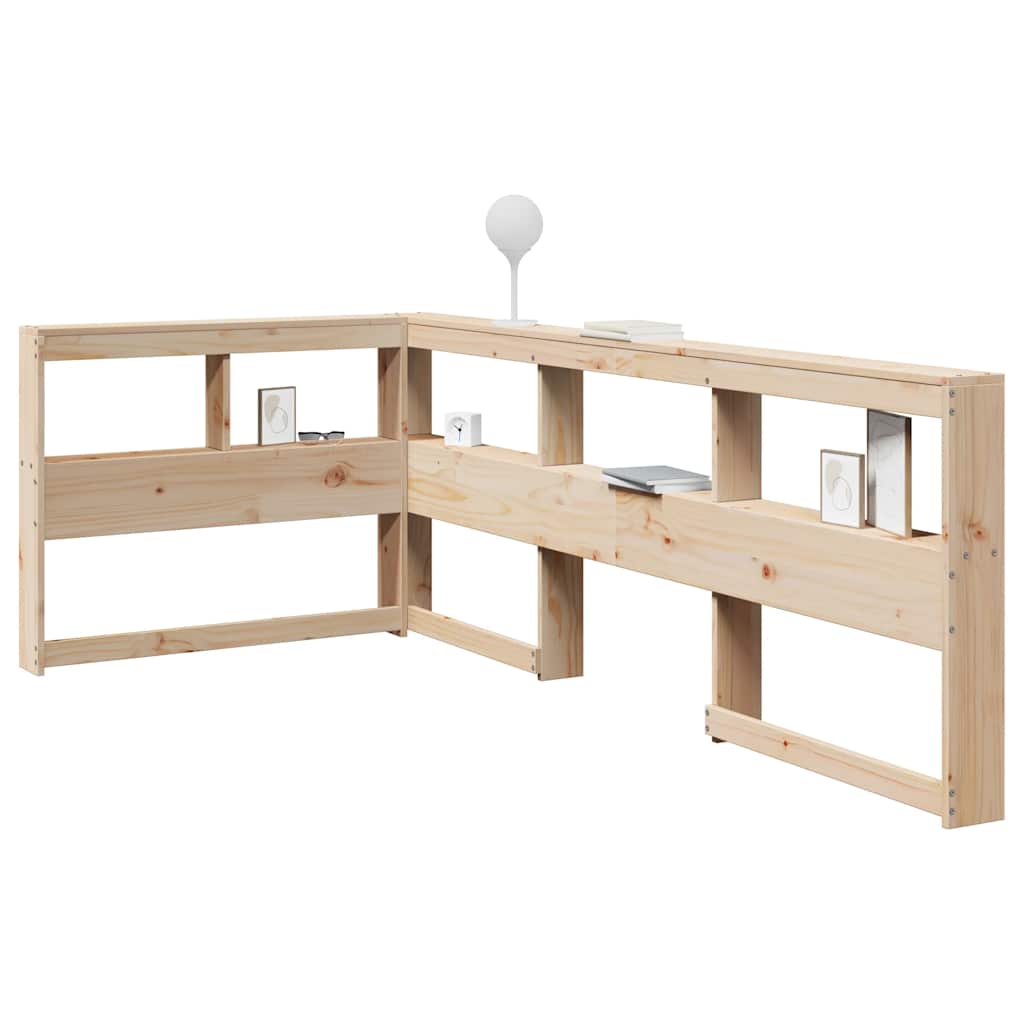 Bookcase Headboard L-Shaped 80 cm Solid Wood Pine - Millennium Furniture
