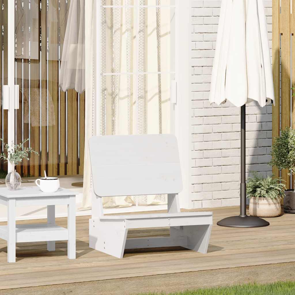 Garden Chair White 60x64x70.5 cm Solid Wood Pine - Design Hut