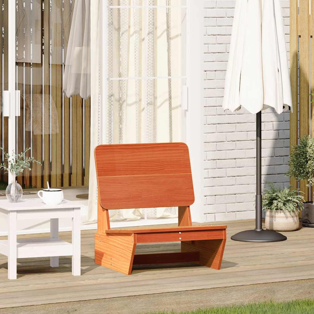 Garden Chair Wax Brown 60x64x70.5 cm Solid Wood Pine - Merlin Deals
