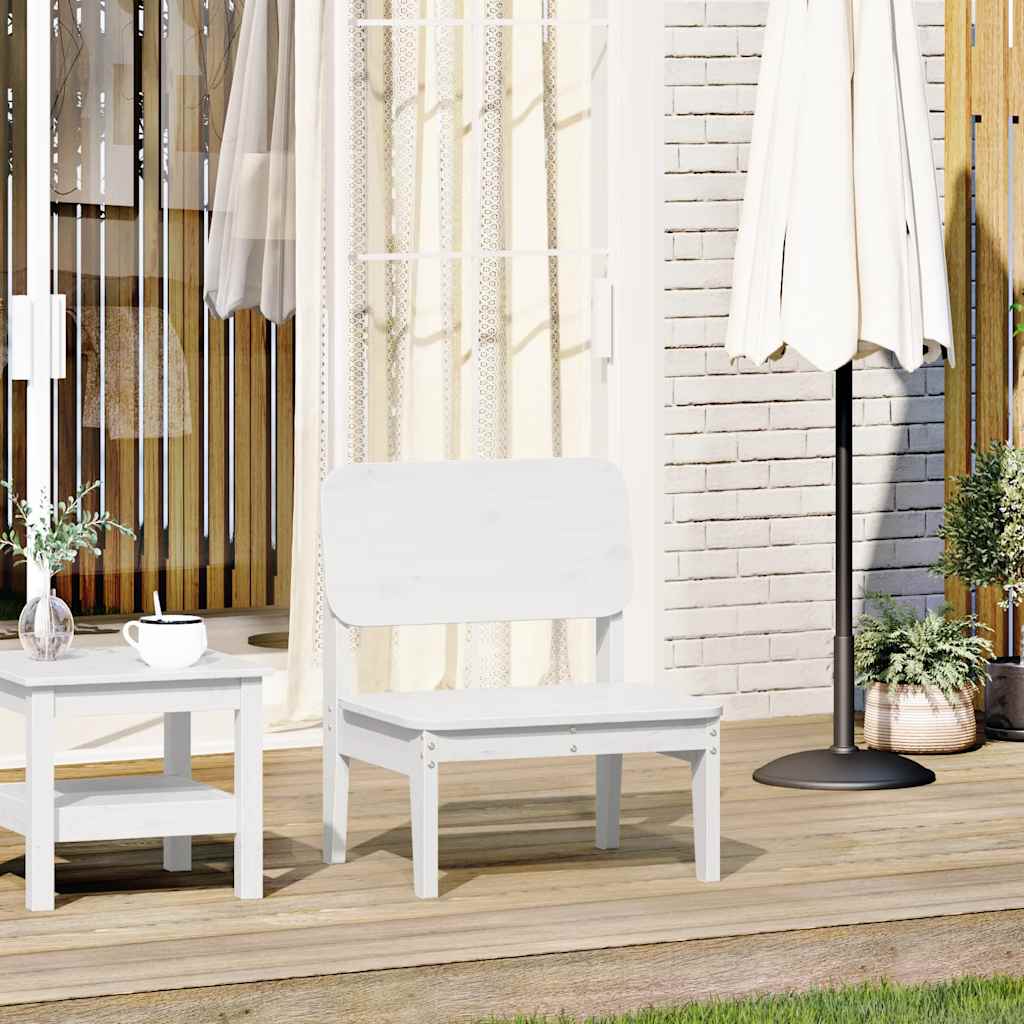 Garden Chair White 60x52.5x72 cm Solid Wood Pine - Casper Homes