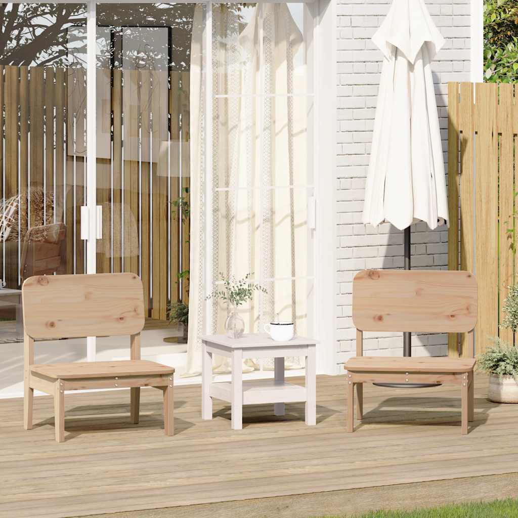 Garden Chairs 2 pcs 60x52.5x72 cm Solid Wood Pine - Sid & Sam