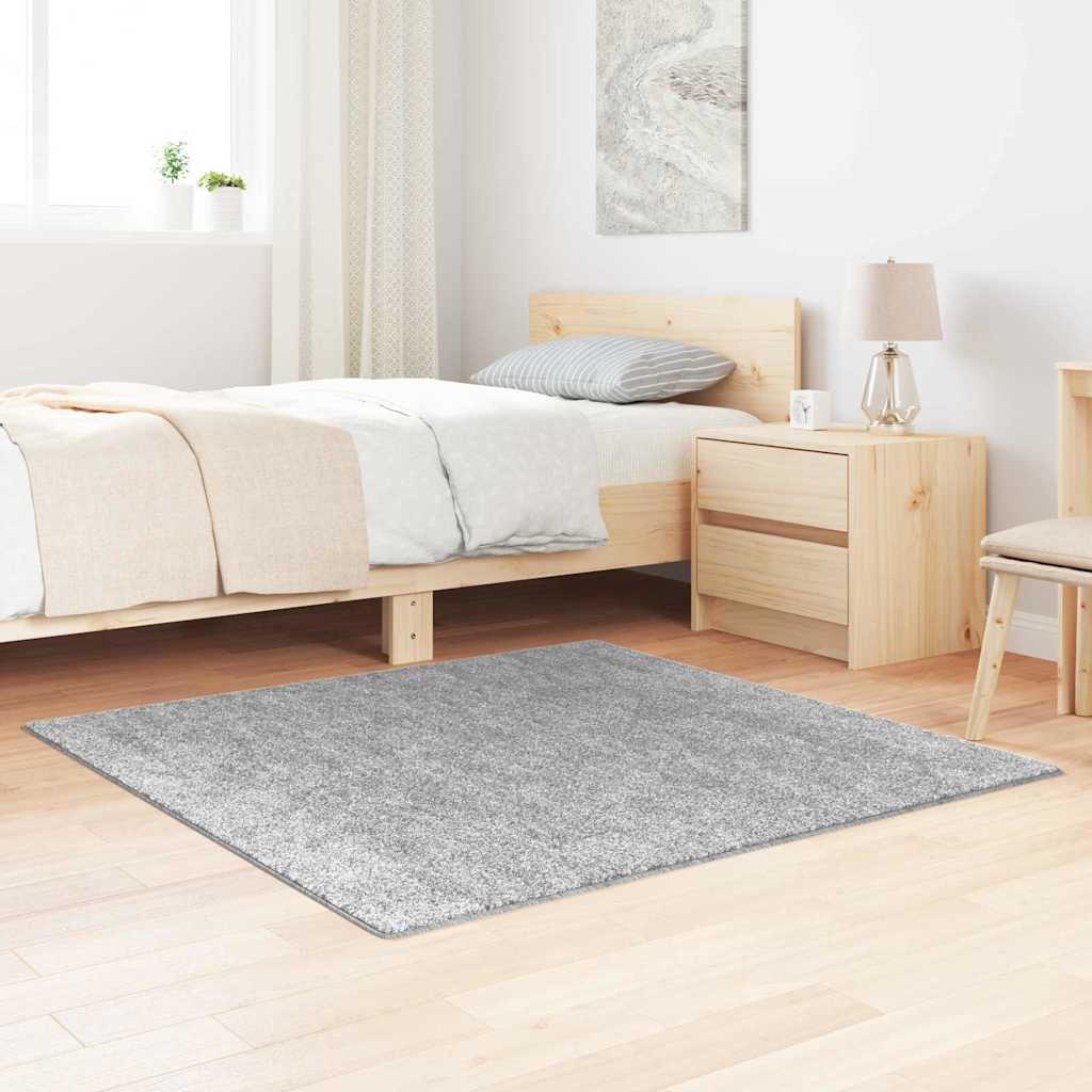 Shaggy Rug with Latex Backing Grey 120x120 cm - All Things Good