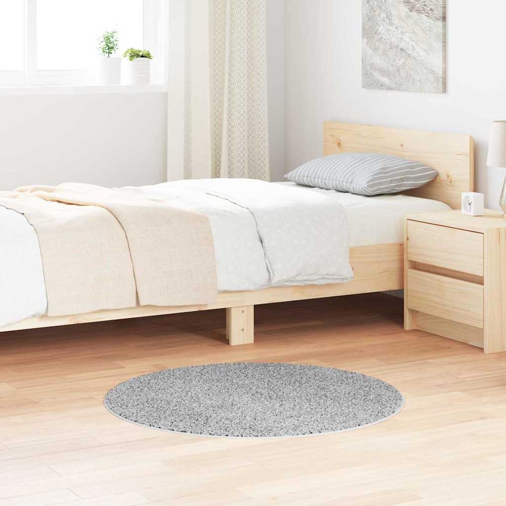 Shaggy Rug with Latex Backing Grey Diameter 90 cm - All Things Good