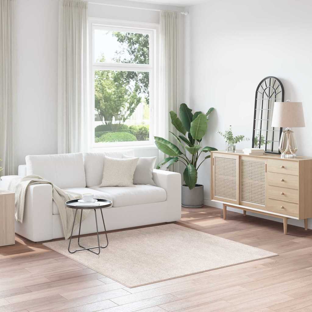 Shaggy Rug High Pile Cream 160x160 cm PP - Sid & Sam
