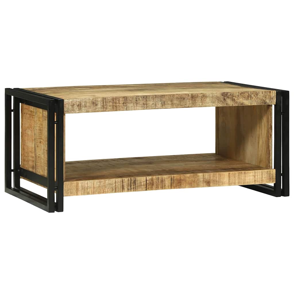 Coffee Table 90x50x38 cm Solid Rough Wood Mango - Sid & Sam