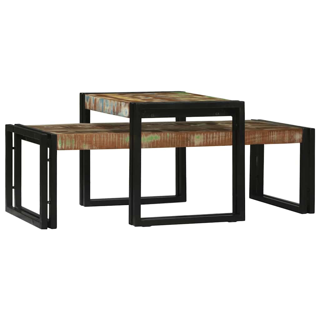 2 Piece Coffee Table Set Solid Wood Reclaimed - All Things Good