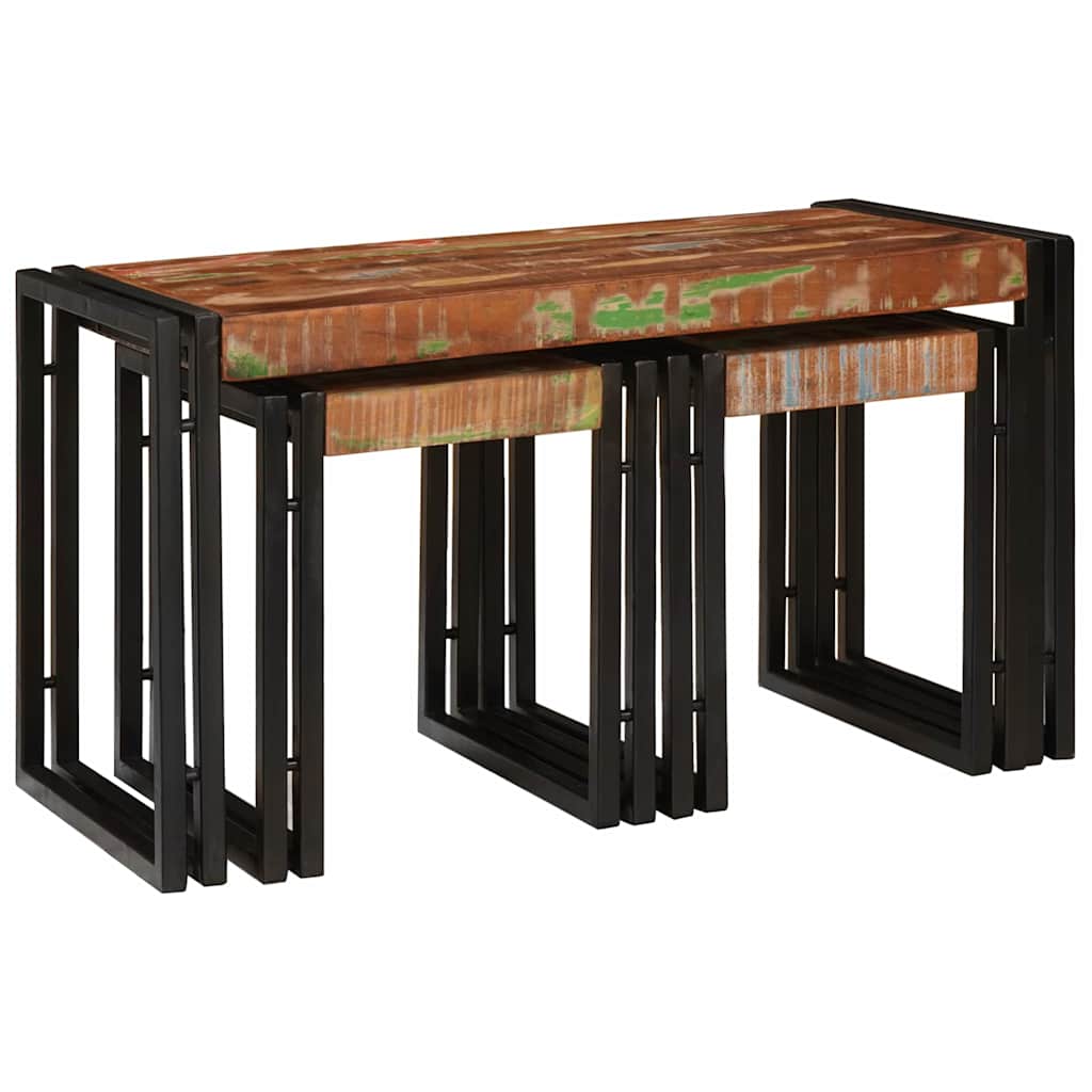 Nesting Tables - 3 Pack of Solid Reclaimed Wood - Casper Homes