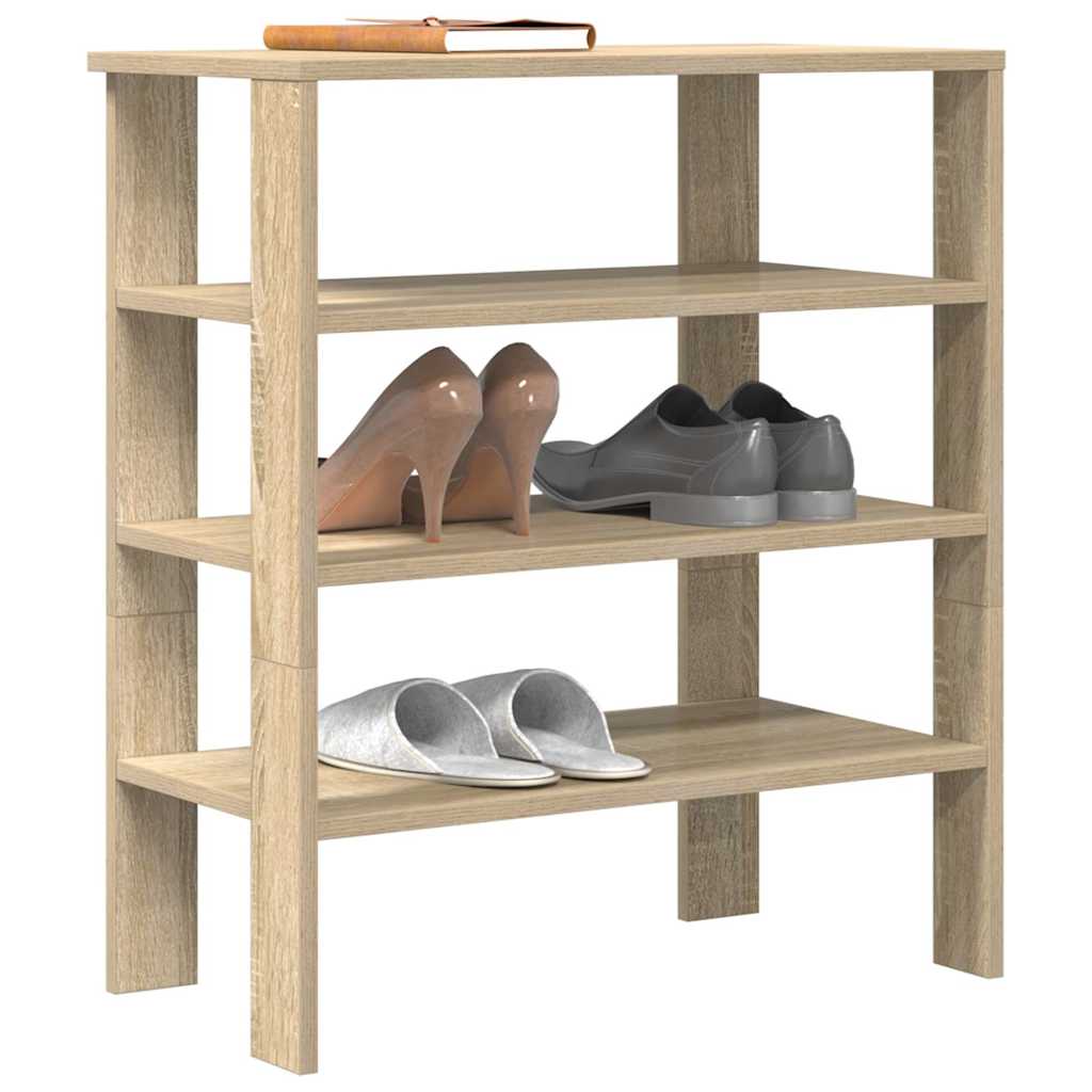 STARLIGHT Medium Shoe Rack Sonoma Oak - R and M Furniture
