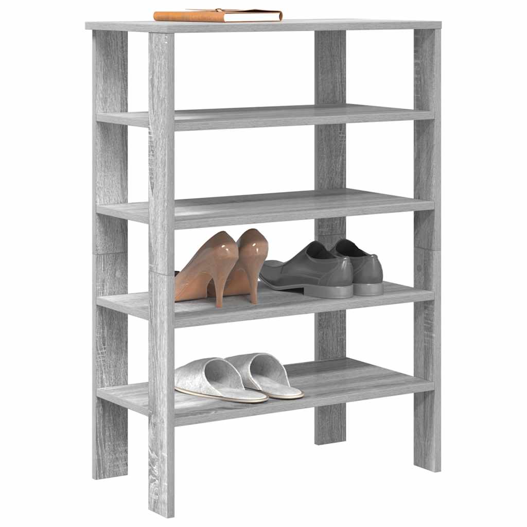 LOMIA Medium Shoe Rack Grey Sonoma - R and M Furniture