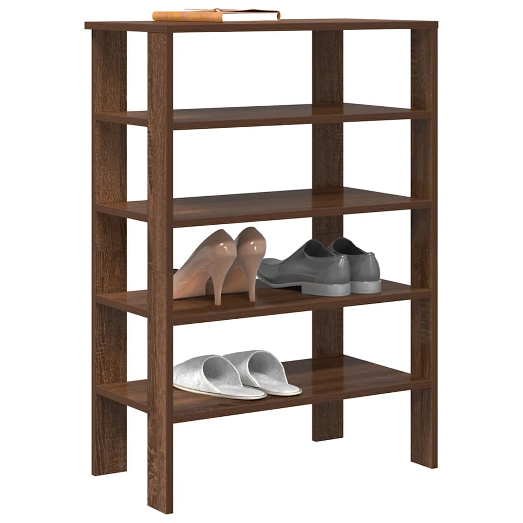 LOMIA Medium Shoe Rack Brown Oak - Charlotte Dunes
