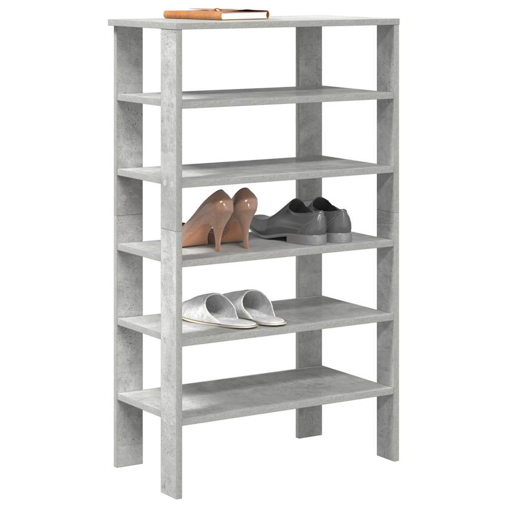 DAYBREAK Large Shoe Rack Concrete Oak - Casper Homes