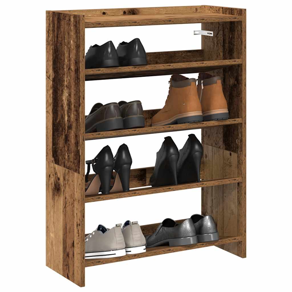 AVIATOR Narrow Shoe Rack Old Wood - Decor Base