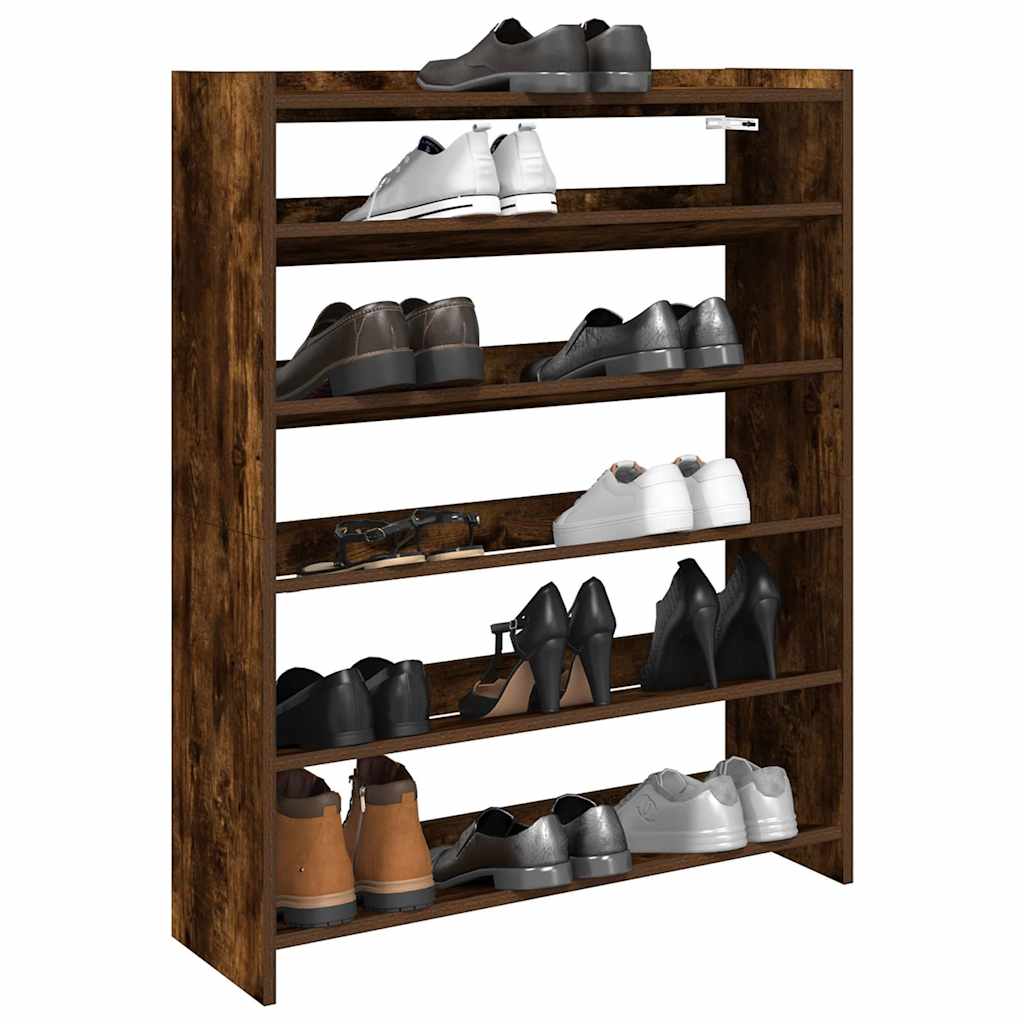 MUSTANG Medium Shoe Rack Smoked Oak - Unbeatable Bargains