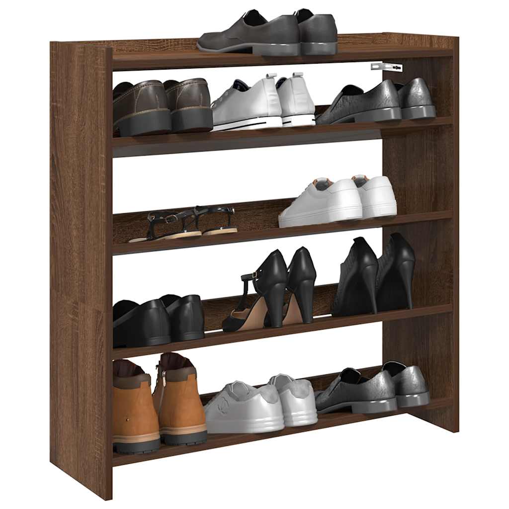COYOTE Medium Shoe Rack Brown Oak - R and M Furniture