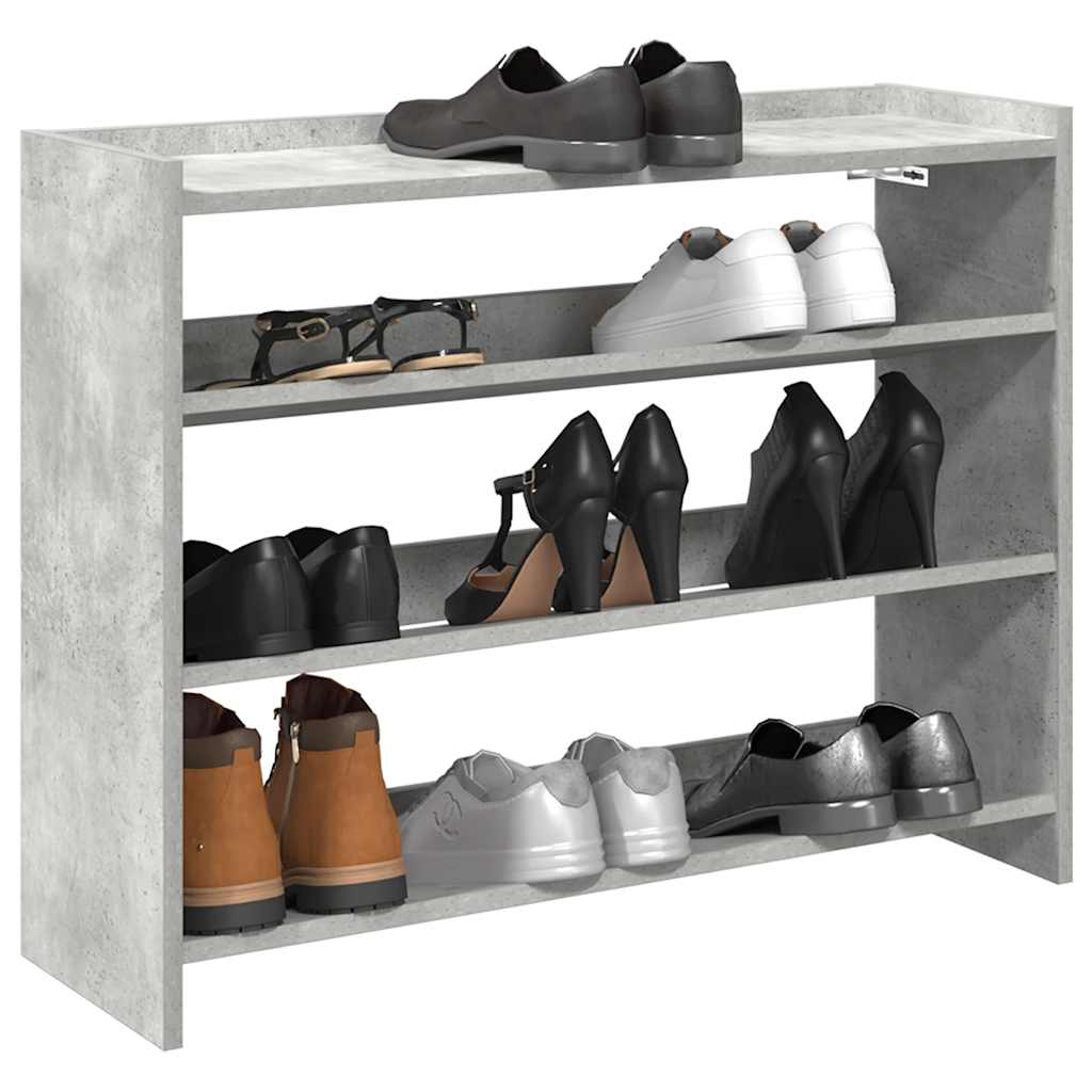 BESVIR Medium Shoe Rack Concrete Oak - Merkel Designers