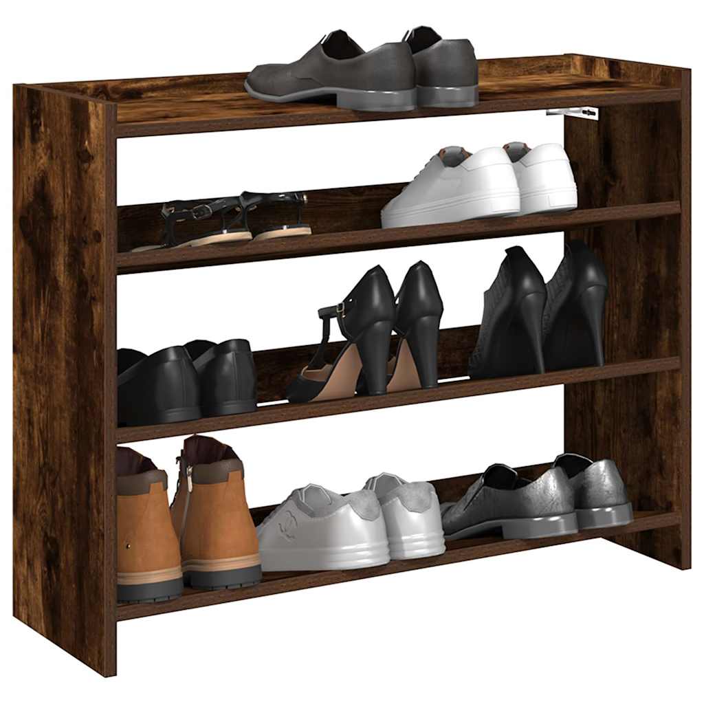 BESVIR Medium Shoe Rack Smoked Oak - Merkel Designers