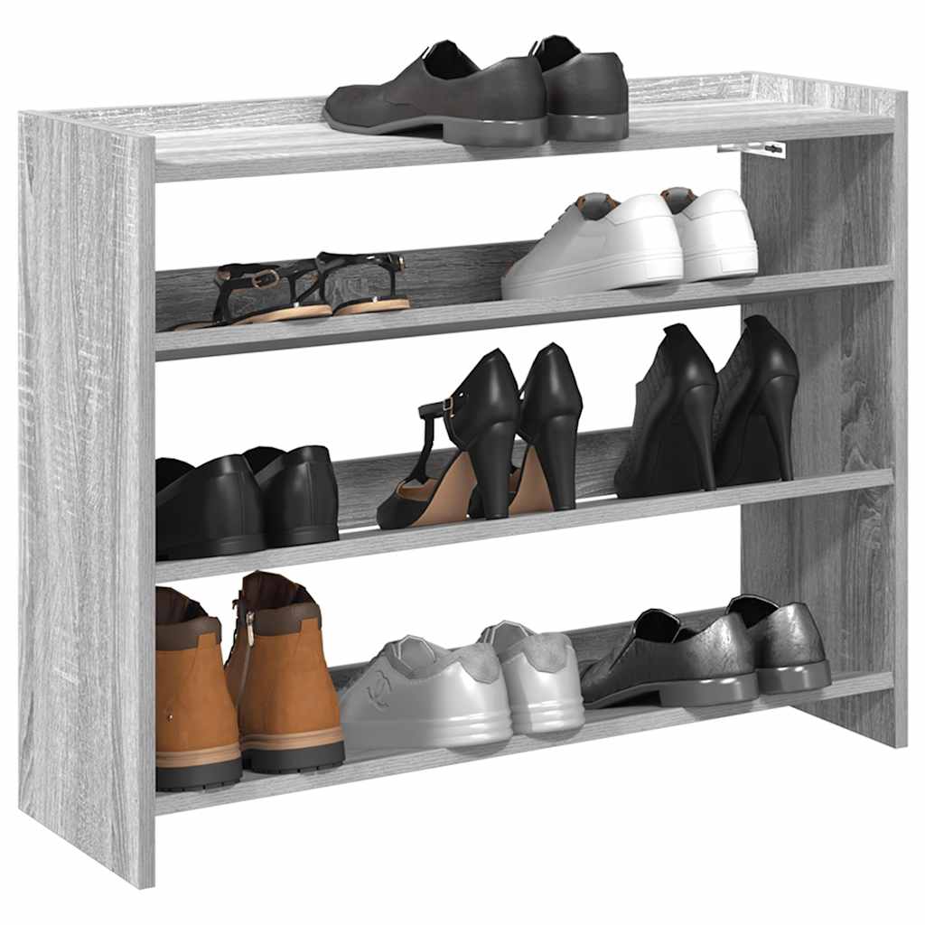 BESVIR Medium Shoe Rack Grey Sonoma - Merlin Deals