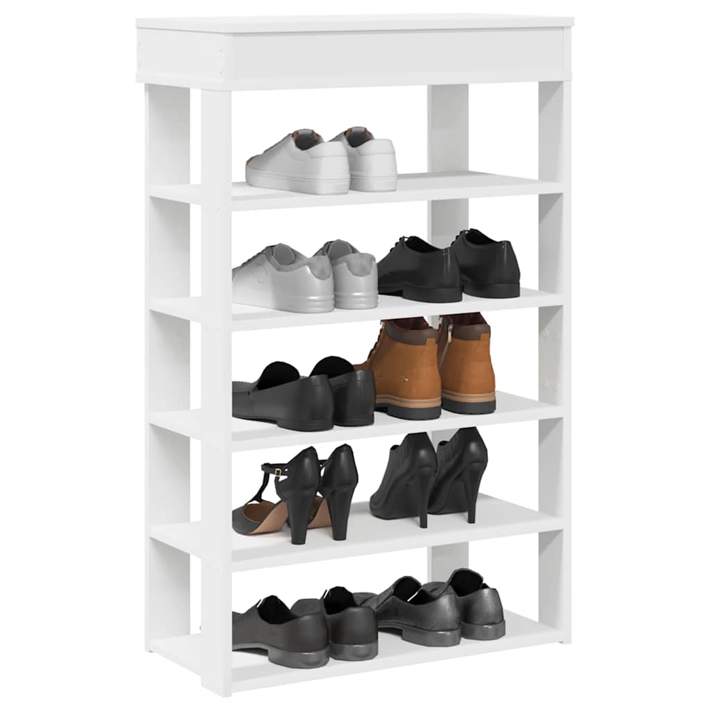VANGUARD Narrow Shoe Rack White - Sid & Sam