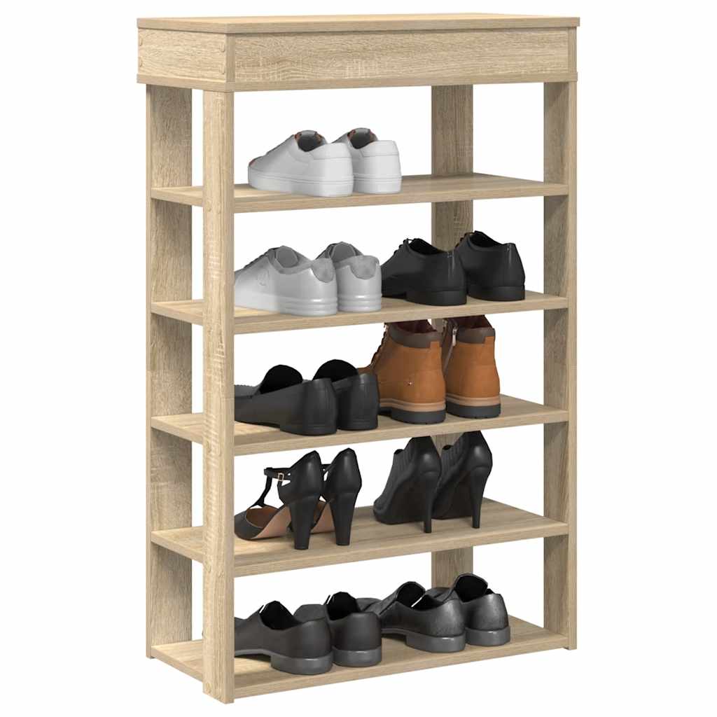 VANGUARD Narrow Shoe Rack Sonoma Oak - Design Hut