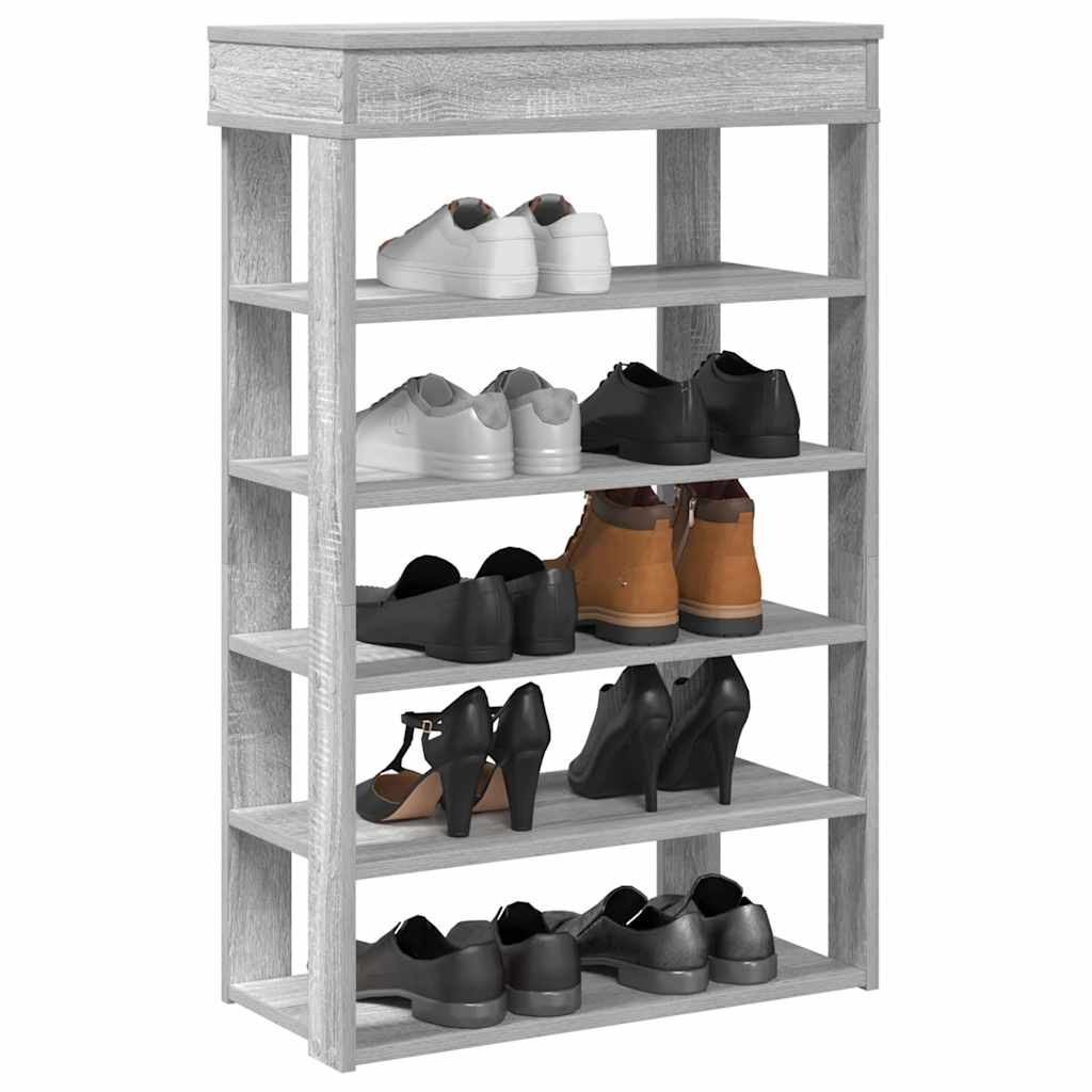 VANGUARD Narrow Shoe Rack Grey Sonoma - Merlin Deals