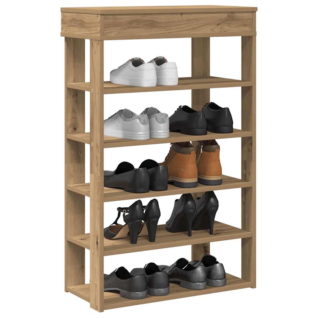 VANGUARD Narrow Shoe Rack Artisan Oak - R and M Furniture
