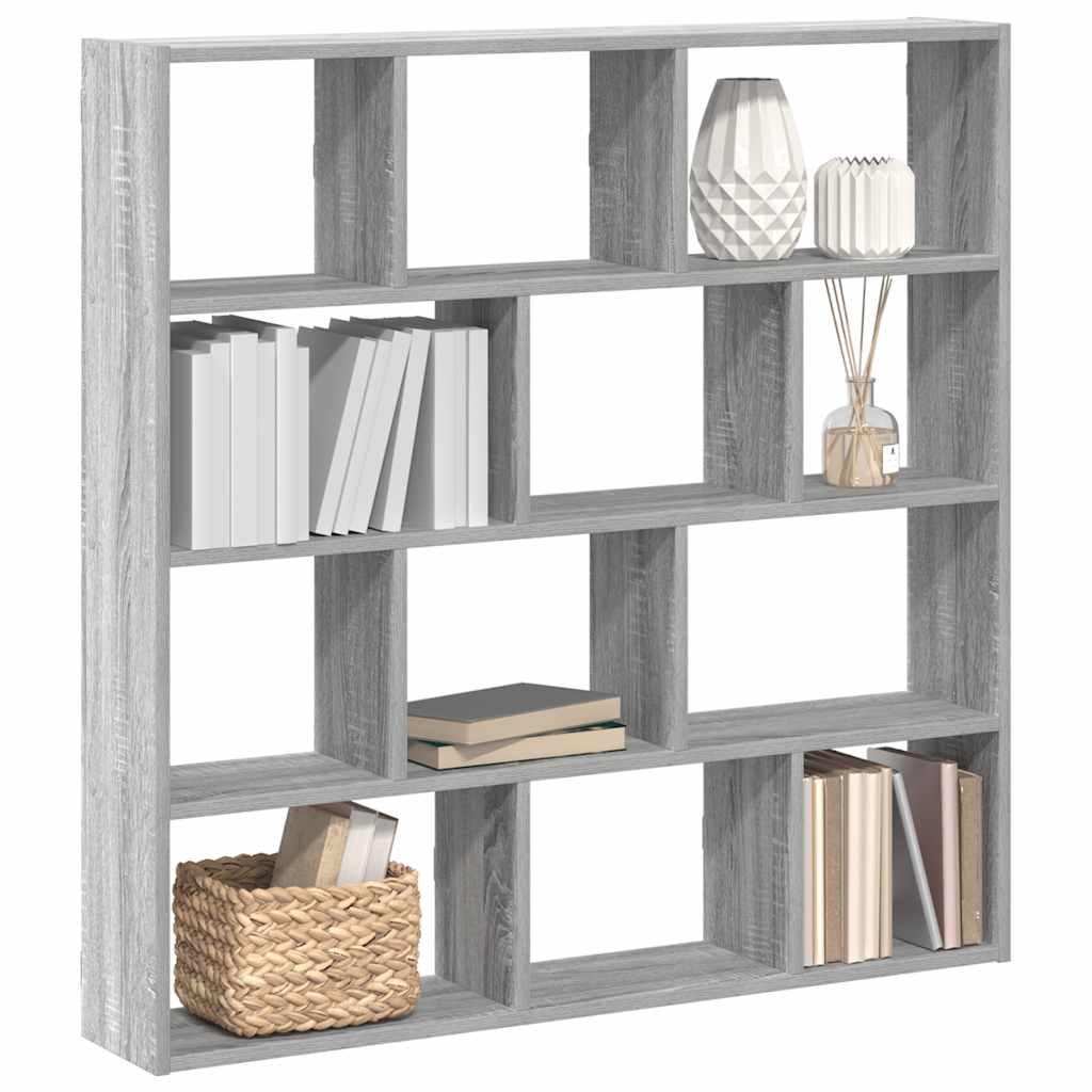 Wall Cube Shelf 12 Compartments Grey Sonoma Engineered Wood - Unbeatable Bargains