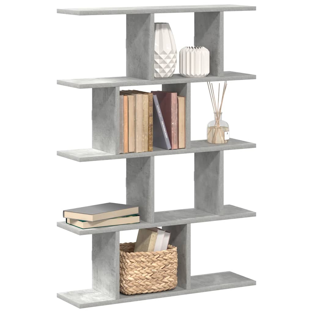 Wall Cube Shelf 12 Compartments Concrete Grey Engineered Wood - Casper Homes