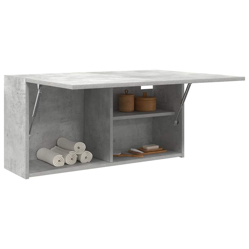 Bathroom Wall Cabinet Concrete Grey 80x25x40 cm Engineered Wood - Brittle & Co