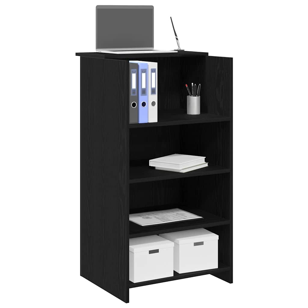 Reception Desk Black 55x50x103.5 cm Engineered Wood - Casper Homes