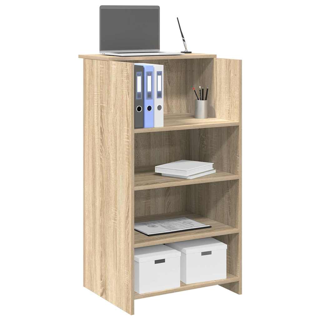 Reception Desk Sonoma Oak 55x50x103.5 cm Engineered Wood - Charlotte Dunes