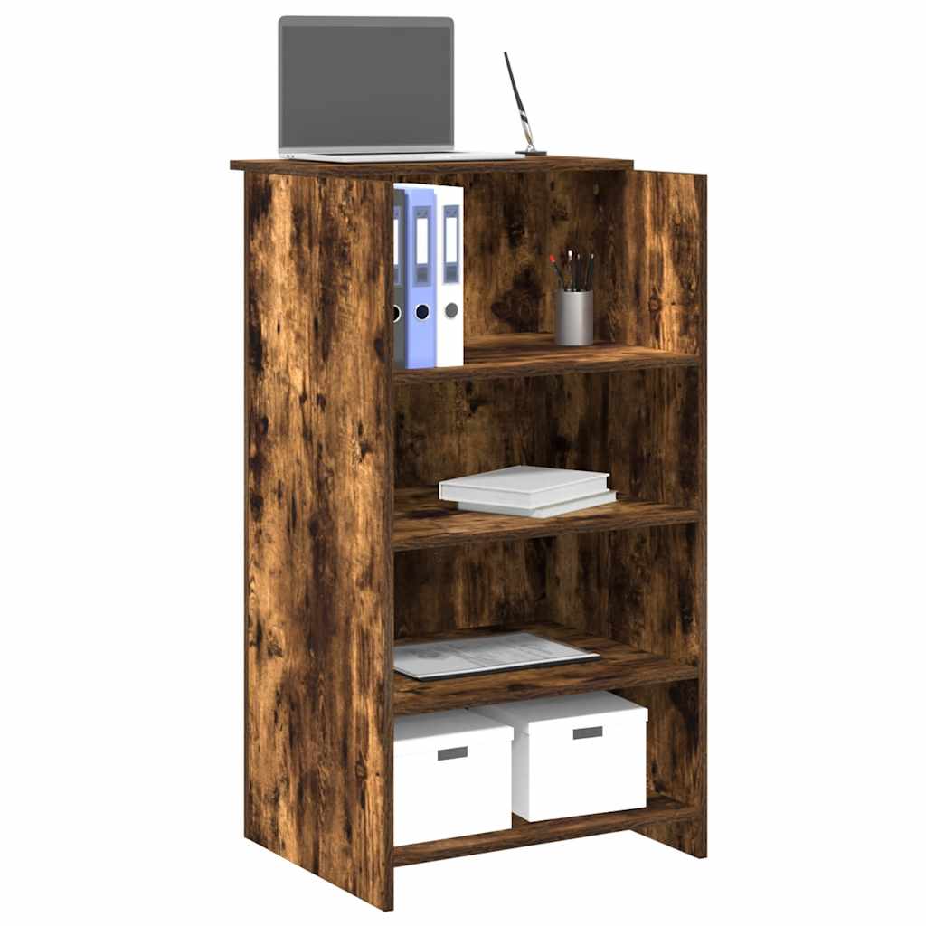 Reception Desk Smoked Oak 55x50x103.5 cm Engineered Wood - Charlotte Dunes