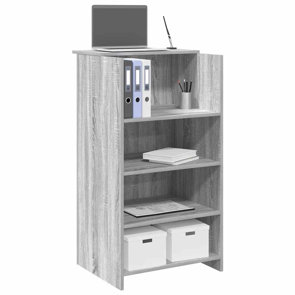 Reception Desk Grey Sonoma 55x50x103.5 cm Engineered Wood - Charlotte Dunes