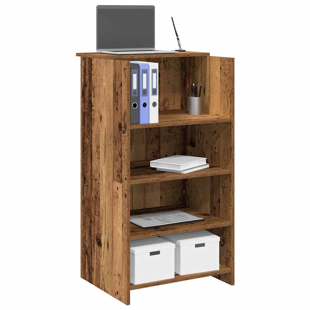 Reception Desk Old Wood 55x50x103.5 cm Engineered Wood - Charlotte Dunes