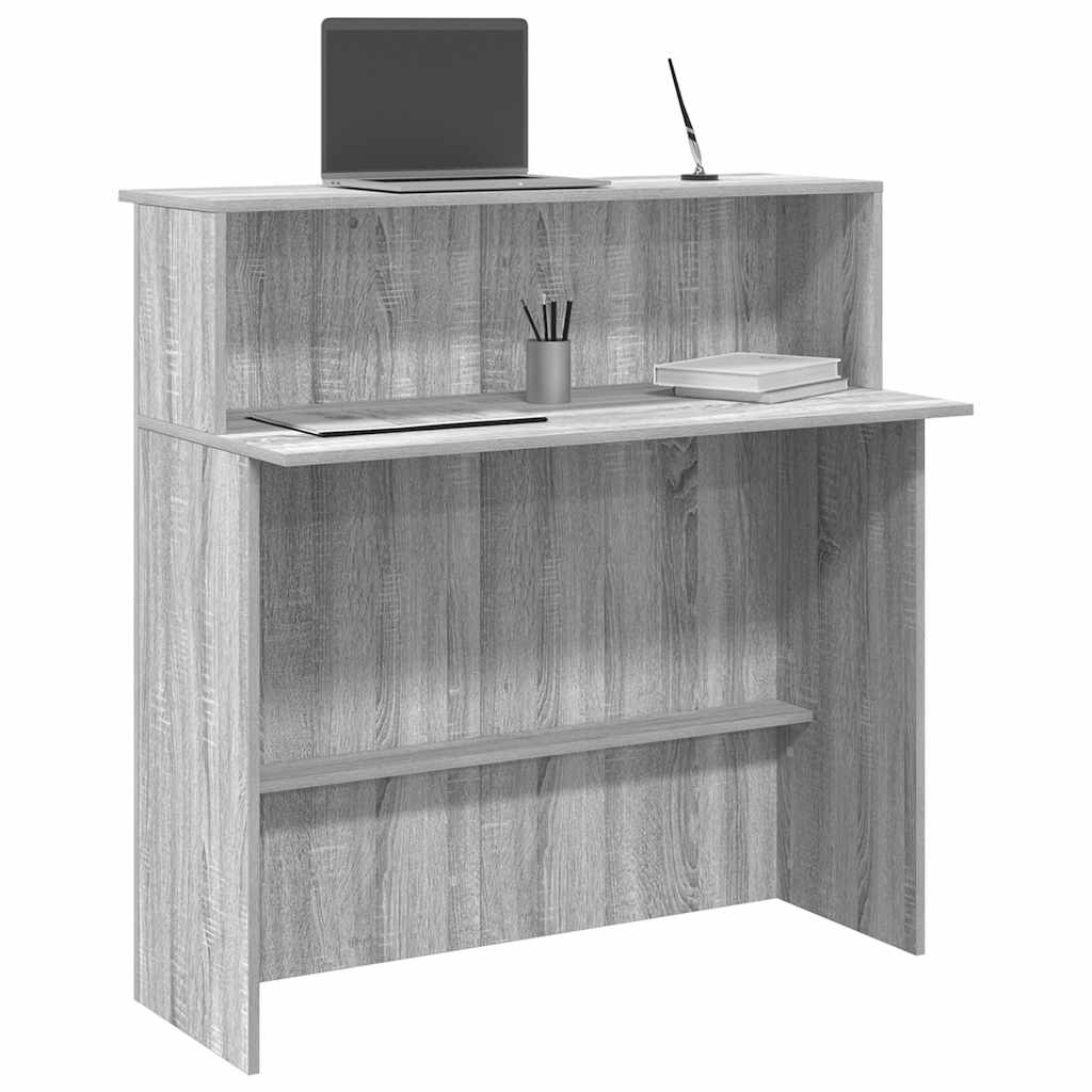 Reception Desk Grey Sonoma 100x50x103.5 cm Engineered Wood - Tyrell & Tyrell
