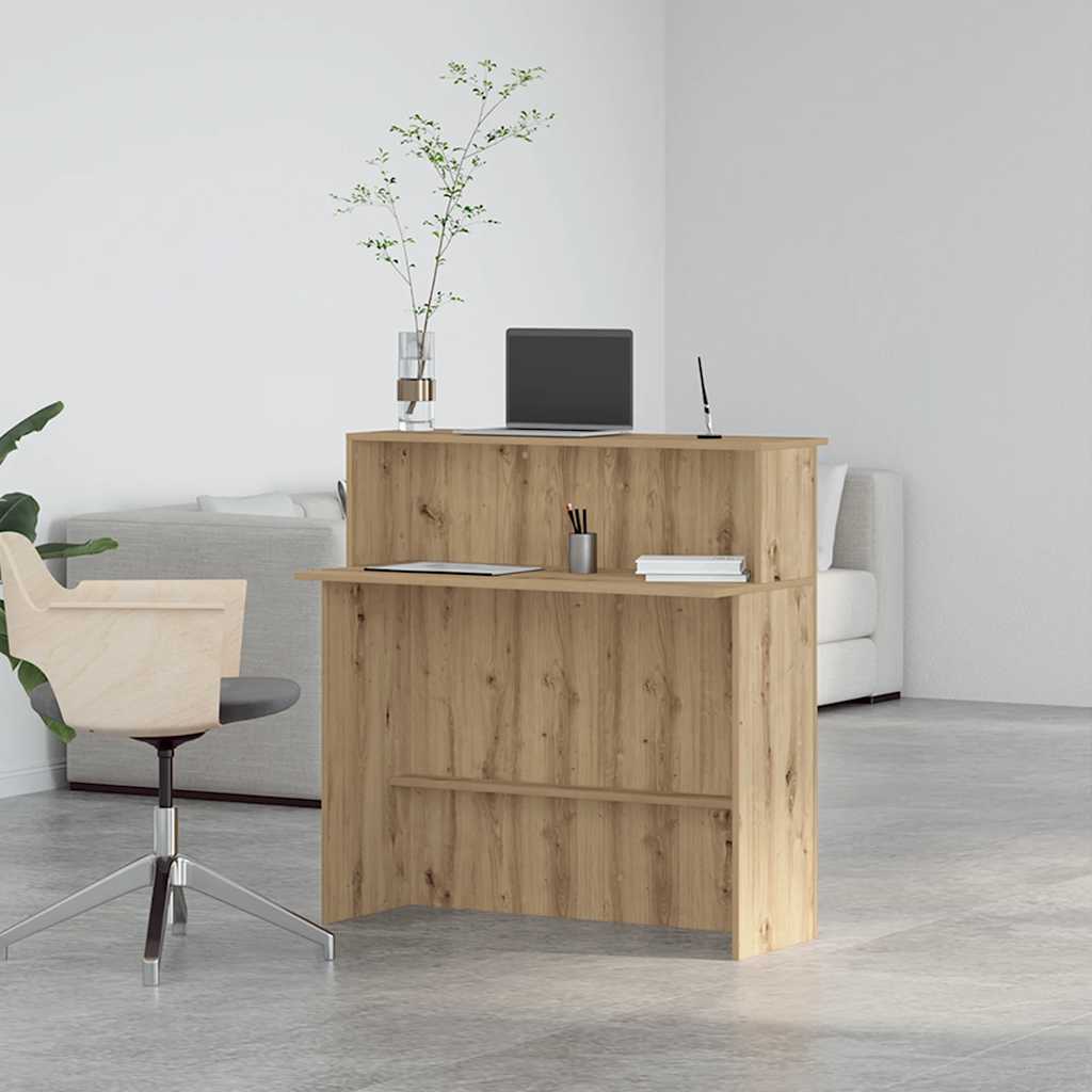 Reception Desk Artisan Oak 100x50x103.5 cm Engineered Wood - Tyrell & Tyrell